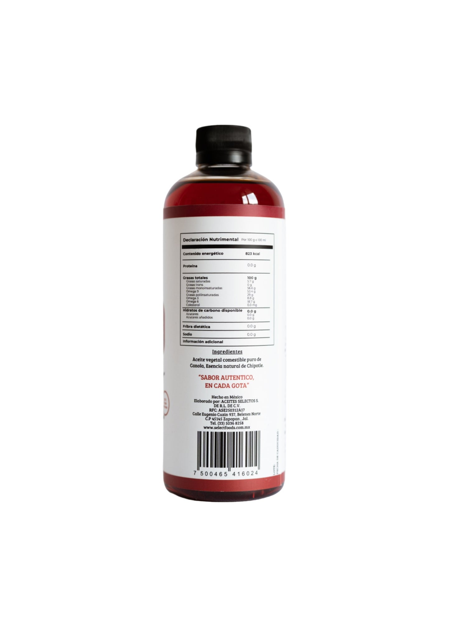 Aceite de Canola Sabor Chipotle 500ml