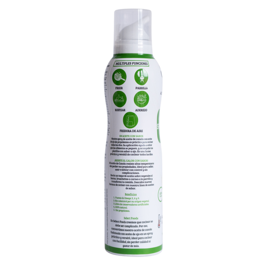 Aceite Comestible Puro de Canola Sabor Ajo en Aerosol 184 ml