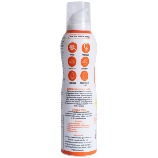 Aceite Comestible Puro de Canola en Aerosol 184 ml