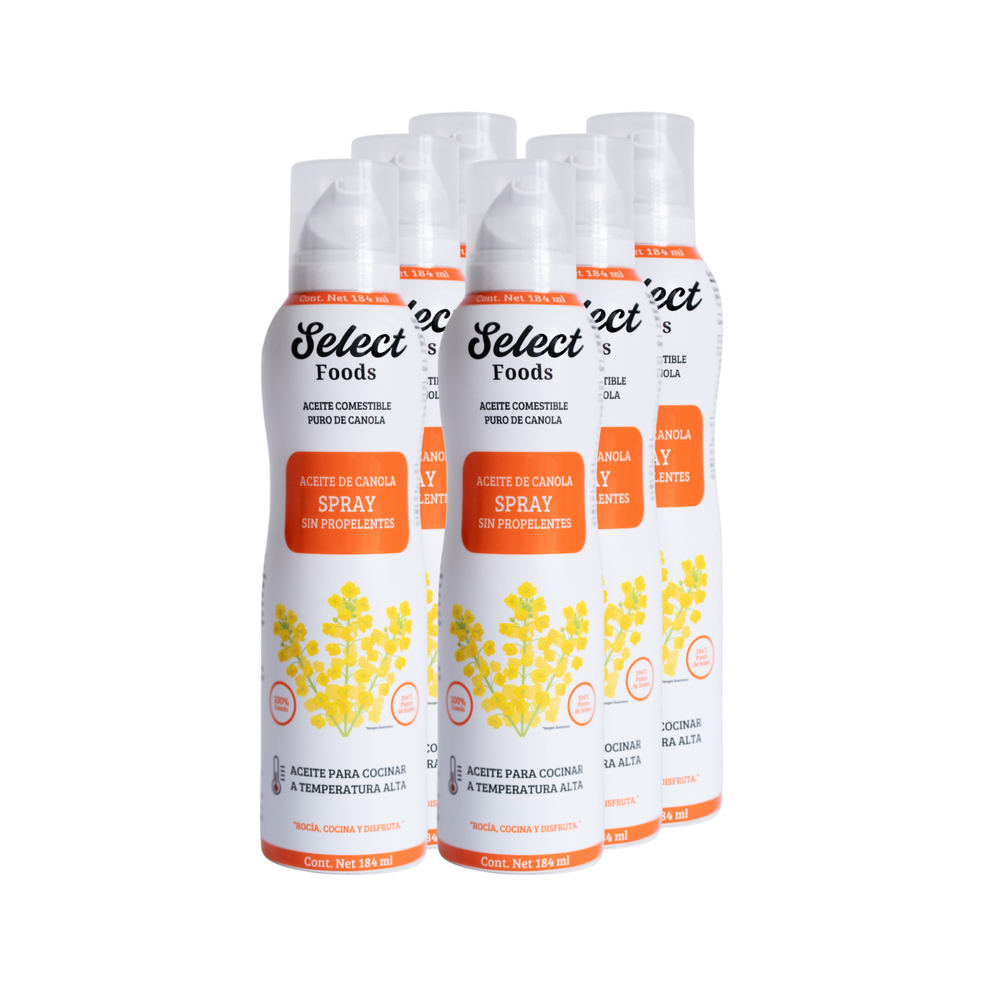 Aceite Comestible Puro de Canola en Aerosol 184 ml