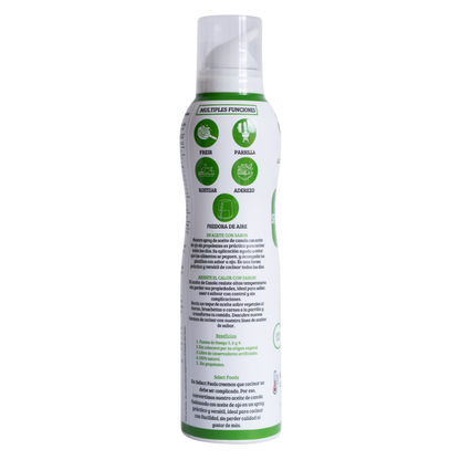 Aceite Comestible Puro de Canola Sabor Ajo en Aerosol 184 ml