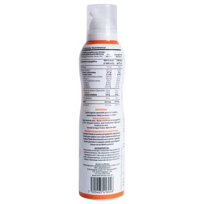 Aceite Comestible Puro de Canola en Aerosol 184 ml